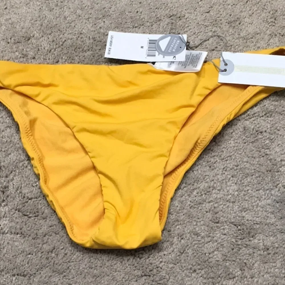 O’Neill golden yellow strappy bikini set. NWT